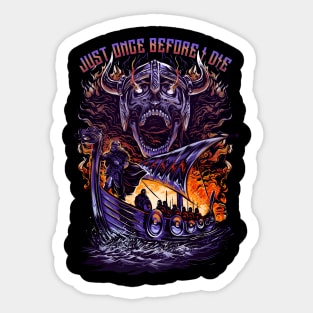 Minnesota Vikings Fans - Just Once Before I Die: Inferno Battle Sticker